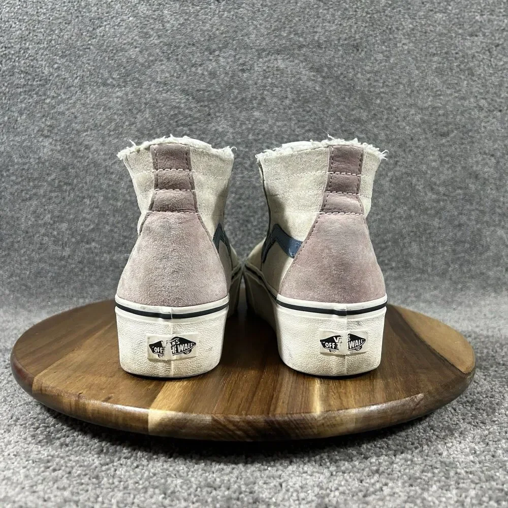 Vans Sk8-Hi Tapered Stackform Women's Size 8 Pastel Suede Platform Shoes Used